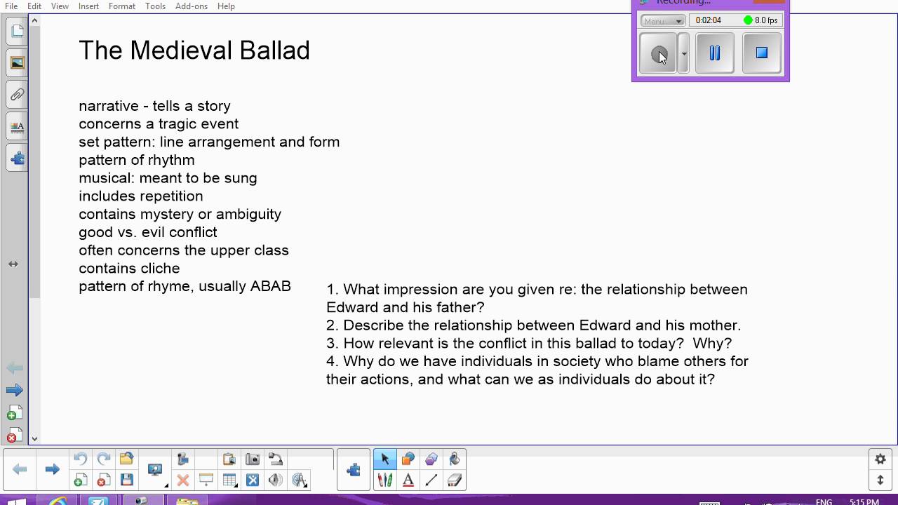 Medieval Ballads Edward Edward