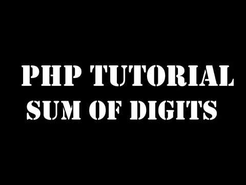 Example -2 php program to calculate sum of digits