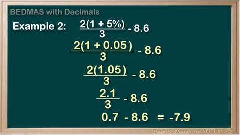 WCLN - Math - BEDMAS with Decimals