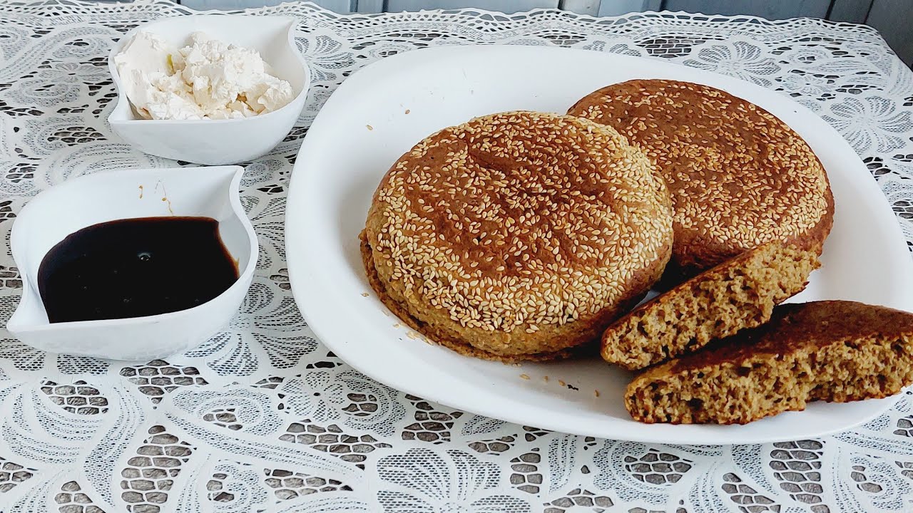 خبز البورجر الصحي علي الطاصه بالمعلقه بدون لمس العجين سهل وسريع في #عشر_دقائق