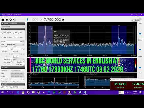 BBC World Services in English at 17780 17830KHz 1746UTC 03 02 2020