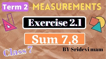 7th maths tamil Term 2 Chapter 2 measurements exercise 2.1 sum 7 8 tn samacheer class 7 2nd term
