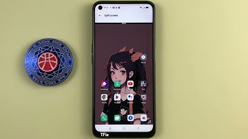 How to swipe up with 3 fingers to split the screen in half on OPPO A54 Android 11