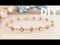 DIY💠Bicones Bracelet tutorial|How to make|SWAROVSKI|スワロフスキービーズを使ったブレスレットの作り方♪|大人のビーズアクセサリー|テグス編み