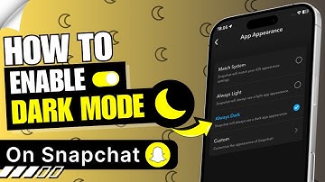 How to Enable Dark Mode in Snapchat in iPhone ✅ 2025