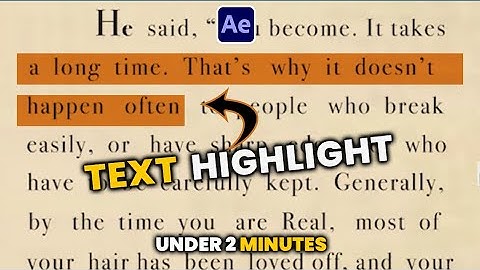 How to highlight text in After Effects  | Highlighter Effect Tutorial