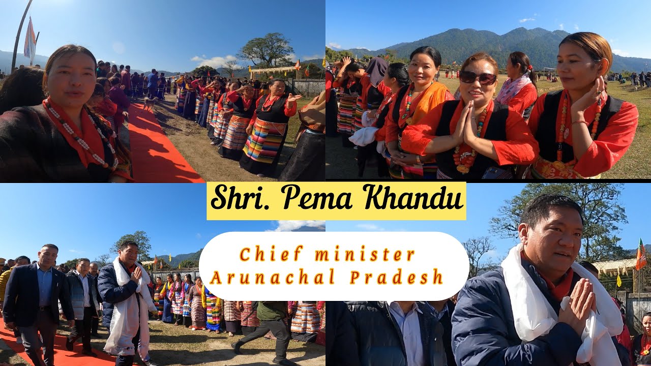 Arunachal C.M Shri. Pema Khandu at Tuting, losar picnic 2024 @Podong basti | Pema lotus