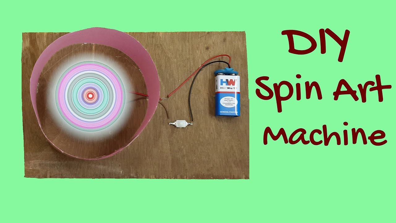 Make a mini spin art machine! Deets in bio￼! #electronics #diy