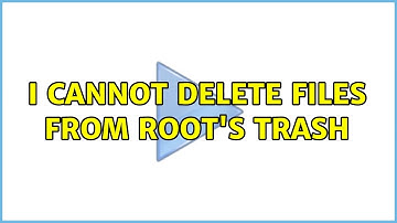 I cannot delete files from root