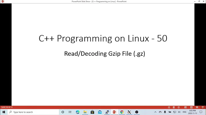 C++ Programming on Linux -  Read (Decoding) Gzip (.gz) file