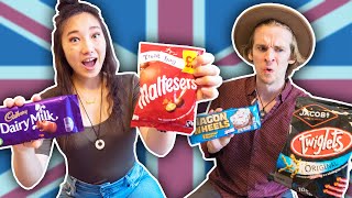 Americans Try 12 British Snacks & Candy For The First Time 🇬🇧🍬