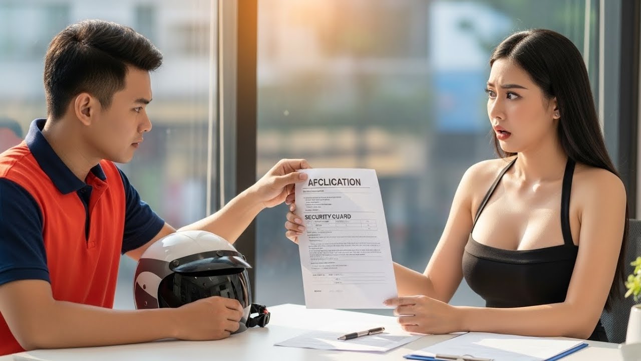 Anh Shipper Nộp Đơn Xin Làm Bảo Vệ, Nữ Tỷ Phú Sốc Nặng Khi Đọc Lý Lịch –Bí Mật Kinh Hoàng Khiến Cô K