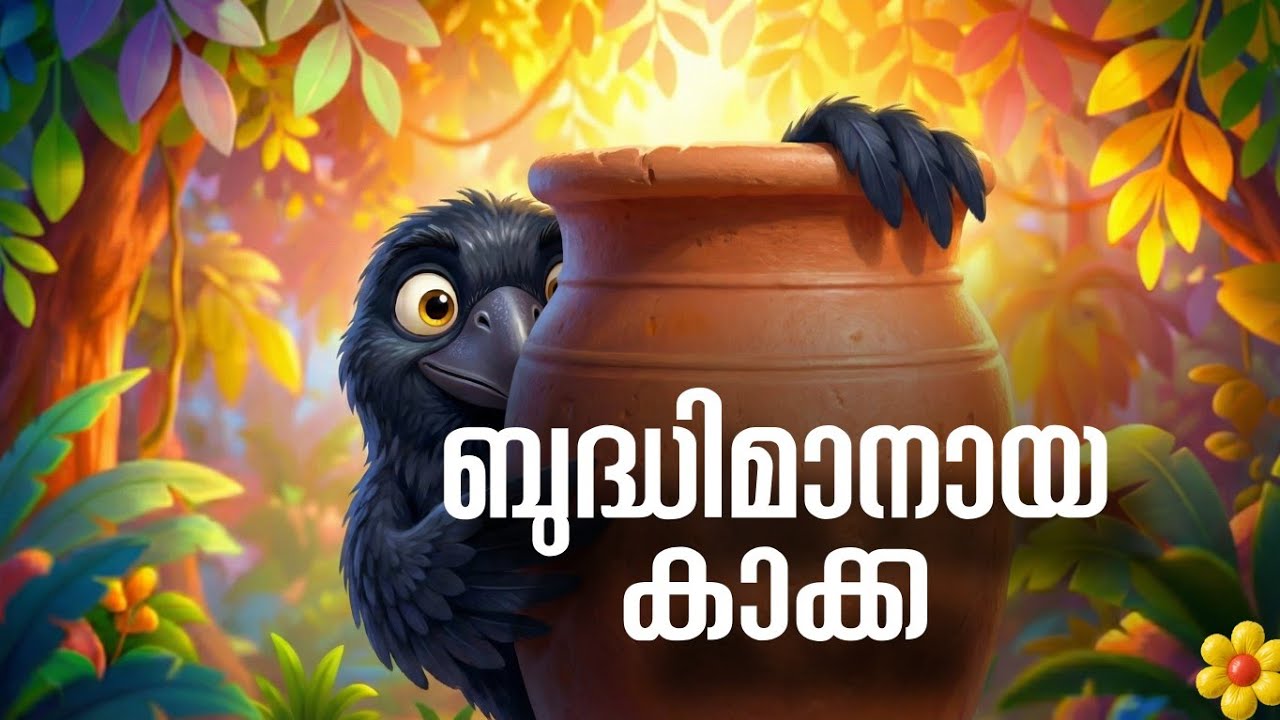 അയ്യോ പാവം കാക്ക! 🥺 | The Thirsty Crow Story | Best Malayalam Cartoon | Malayalam Kids Story