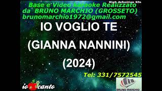 Video thumbnail of "KARAOKE IO VOGLIO TE CON CORI ORIGINALI (DEMO) - GIANNA NANNINI"