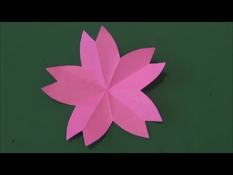折り紙で桜の切り出し方 How To Make A Cherry Tree Youtube