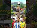Crazy Train Challenge with Ronaldo, Messi &amp; Neymar 🚂⚽ #shots #cartoon #automobile
