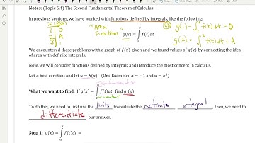 Unit 6: 6.4 Fundamental Theorem of Calculus Part II Video 1