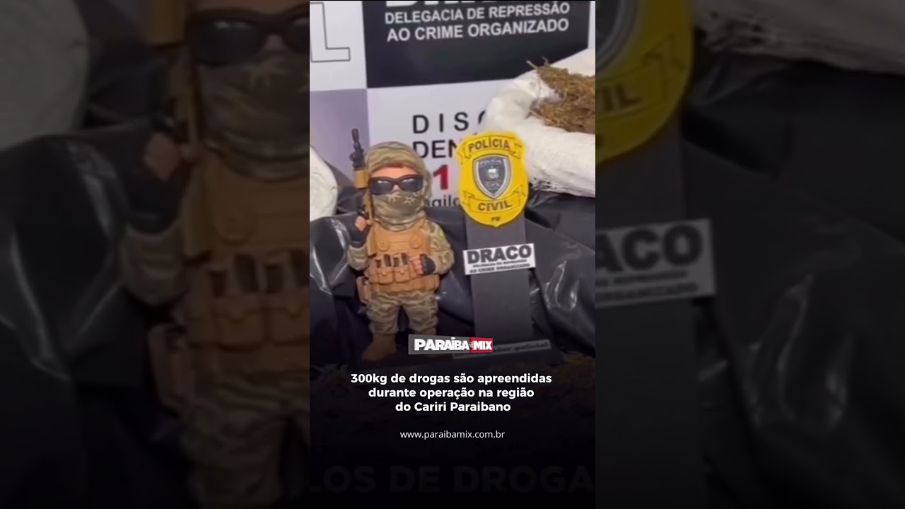 300kg de drogas são apreendidas durante operação na região do Cariri Paraibano