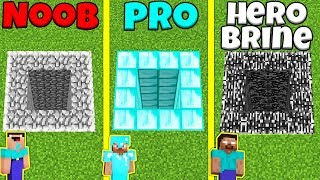 Minecraft Battle: NOOB vs PRO vs HEROBRINE: UNDERGROUND TUNNEL CHALLENGE / Animation