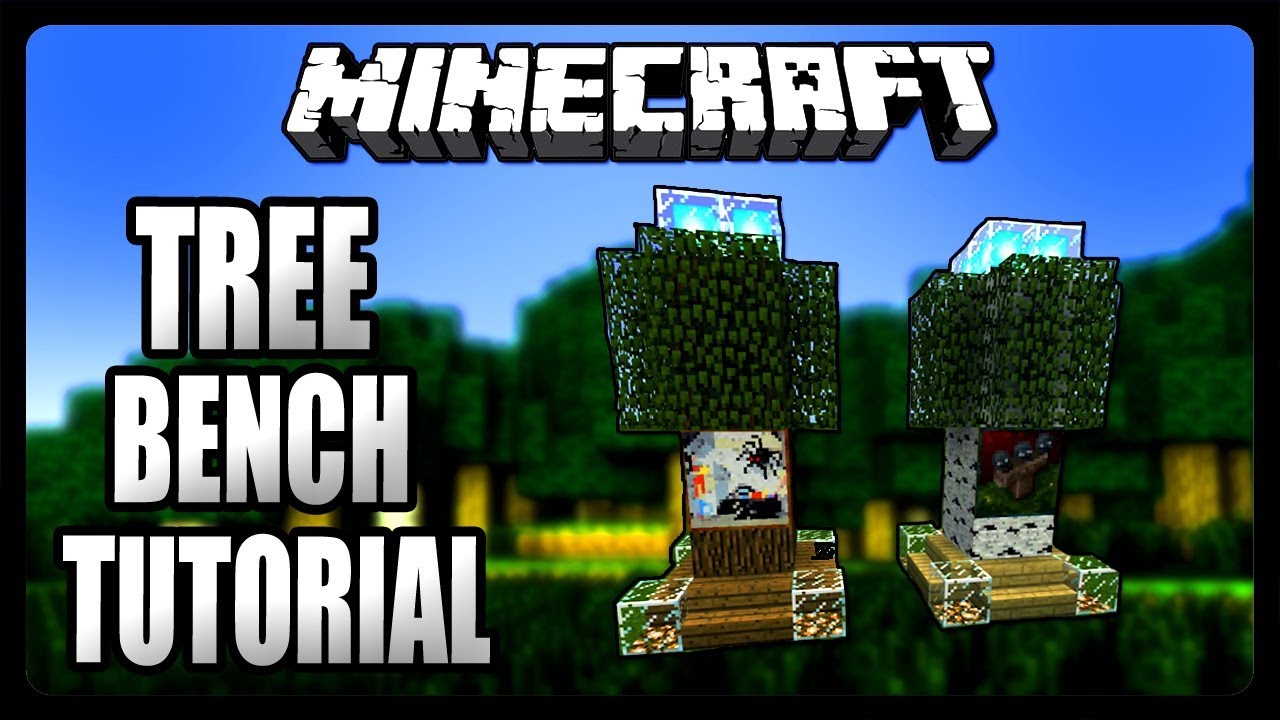 Minecraft: How To Build A Tree Bench Tutorial - YouTube