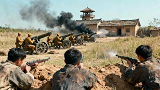 Los japoneses disparan cañones, pero la Ruta 8 ya emboscó y los eliminó todos。