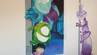 Amazing Monsters Inc mural by Drews wonder walls