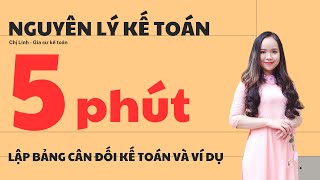 HỆ THỐNG KIẾN THỨC - TỔNG ÔN LẬP BẢNG CÂN ĐỐI KẾ TOÁN VÀ VÍ DỤ  (HIỂU BÀI TRONG 5 PHÚT)