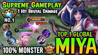 Supreme No.1 Miya!! Top 1 Global Miya Best Build And Emblem 2022 - Mobile Legends