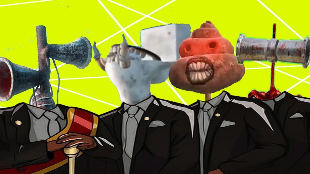 Siren Head & Monster Toilet Head & Poop Head & Meat Grinder Head