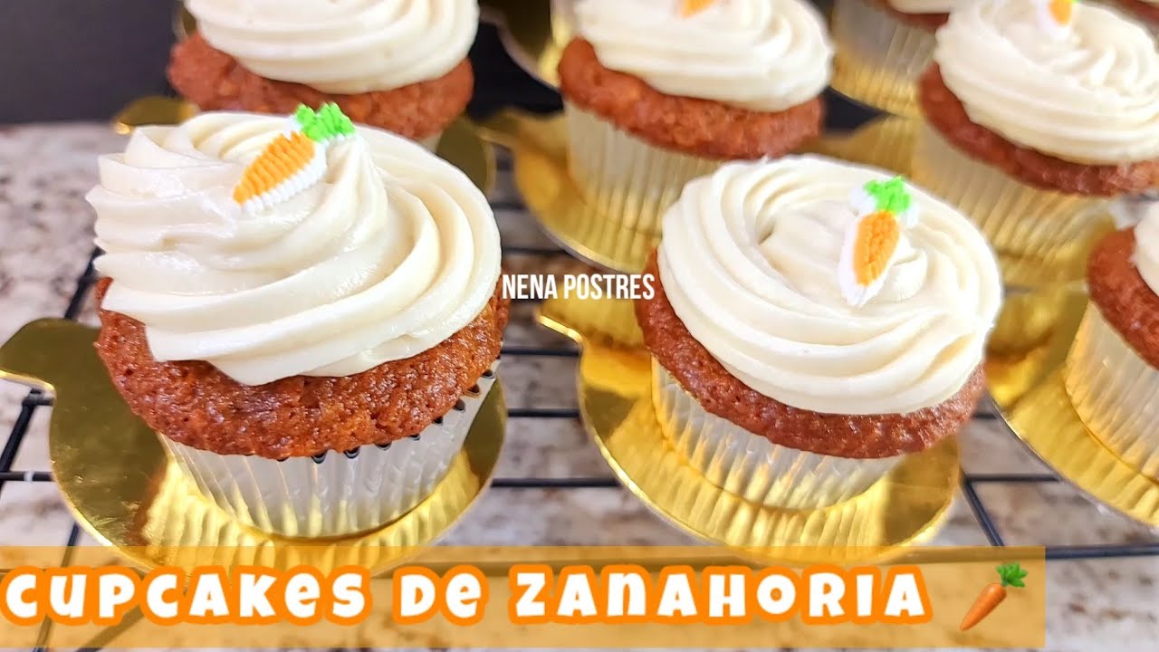 Cupcakes de Zanahoria con Betún Queso Crema 🤤 🥕🥕🥕 ideal para Pascua