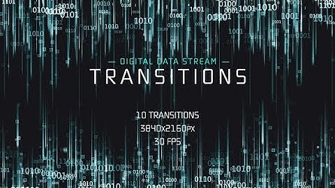 Motion Graphics - Digital Data Stream Transitions
