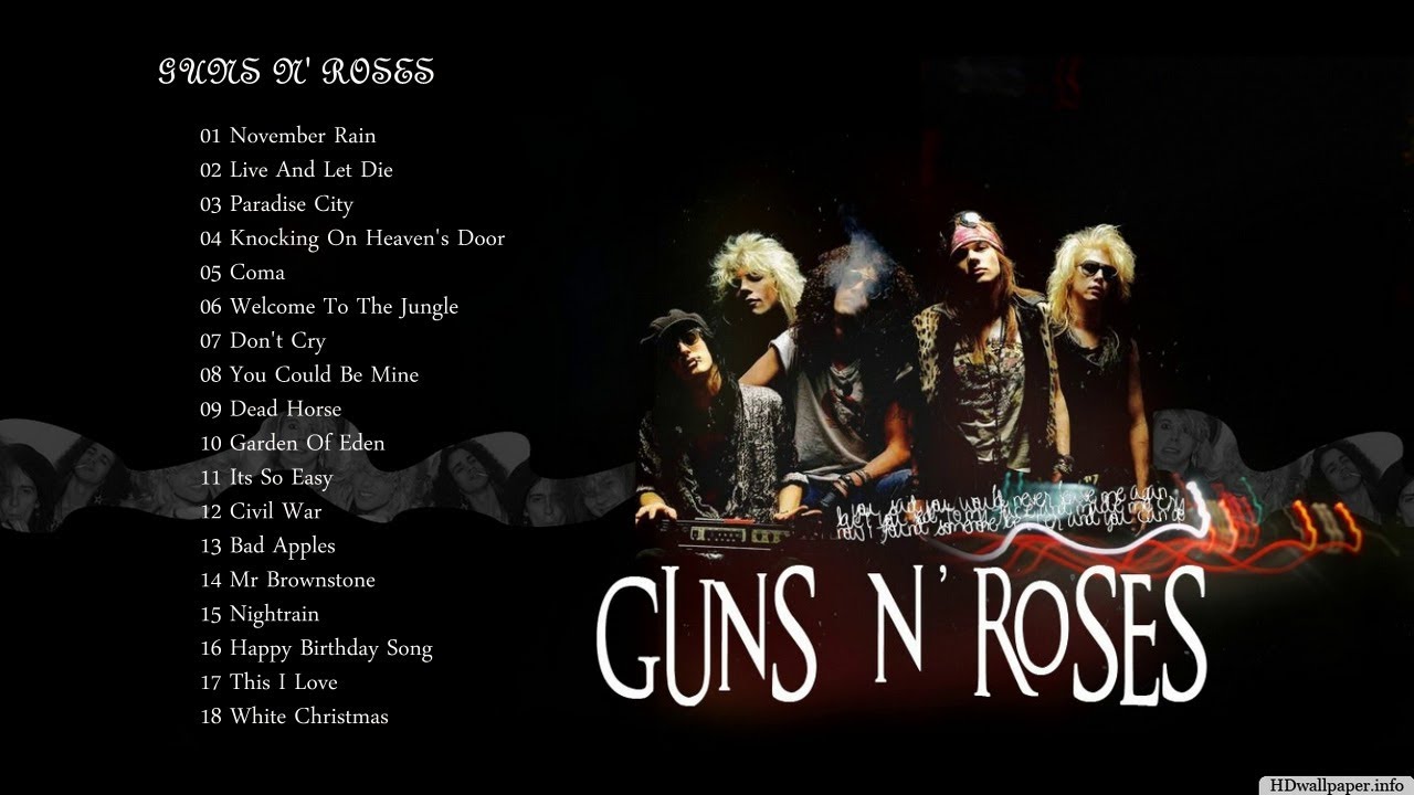 Guns N' Roses GRANDES EXITOS 2017 Mejores canciones de Guns N' Roses