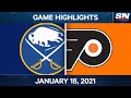 NHL Game Highlights | Sabres vs. Flyers - Jan. 18, 2021