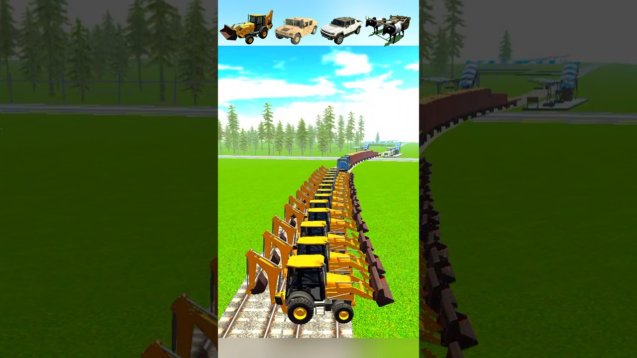 JCB V/S TRAIN STOPPING CHALLENGE 💀 