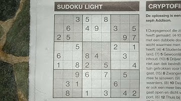 How to solve this simple Light Sudoku puzzle in 8 min. (with a PDF file) 04-05-2019 part 1 of 2