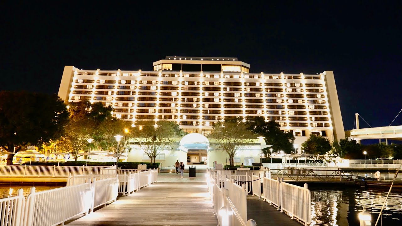 Disney's Contemporary Resort 2021 Tour at Night in 4K | Walt Disney World Christmas Orlando Florida