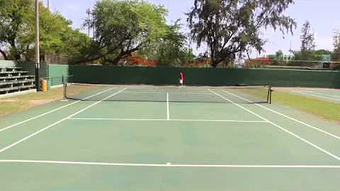 Karla Portalatin plays tennis points (not edited)