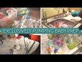 Exclusively Pumping Baby Prep // Bottle and Pump Part Cleaning + Organizing