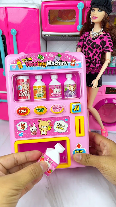 Satisfying With Unboxing Barbie And Vending Machine Set Toys, ASMR Videos