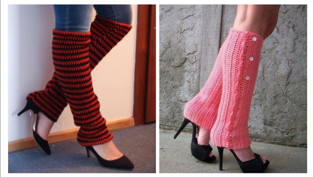 Alluring Beautiful And Elegant Crochet Knitting Pattern Of Leg Warmer ...