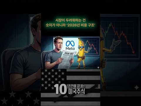 메타 실적은 좋다. 근데 시장이 진짜 무서워하는 건 ‘2026년’이다 #미국주식 #메타 #메타실적 #meta #ai투자 #10초미국주식