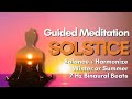 Solstice guided meditation  balance  harmonize  7 hz binaural beats