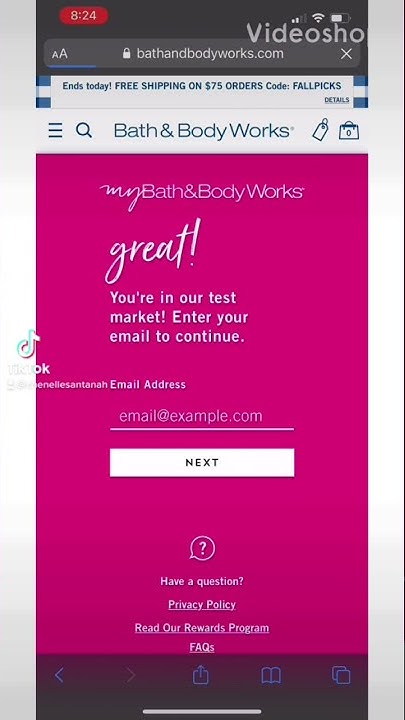 Sign up bath and body works coupons