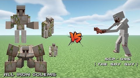 All Iron Golems TEAM VS. SCP - 096 (The Shy Guy) in MINECRAFT.  #minecraft  #versus  #mc