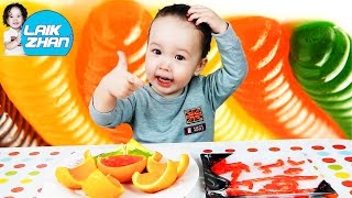 Желейные АПЕЛЬСИНЫ и ЧЕРВЯКИ Как сделать из желе/Jelly orange and worms How to make jelly