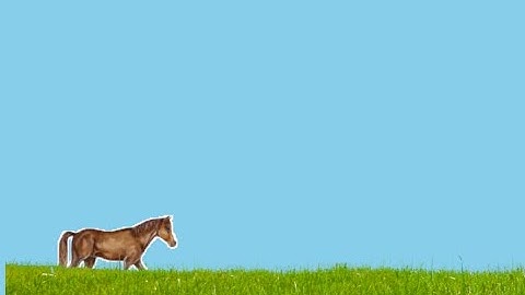 walking horse animation using html and css