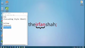 HTML and CSS Lesson 14 External CSS Link Urdu/Hindi Irfan Shah