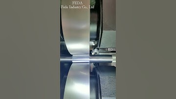 FEDA In-feed thread rolling machine processing knurling#machine #engineering #auto #factory #making