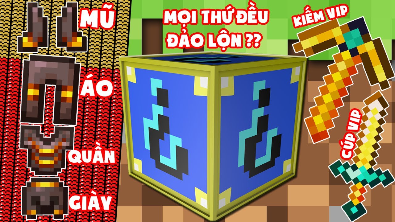 MINI GAME : REVERSE LUCKY BLOCK BEDWARS ** MỌI ĐỒ VIP BỊ ĐẢO LỘN TRONG MINECRAFT ??