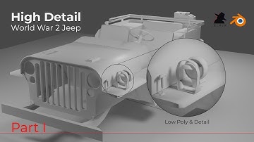 Blender 2.9 WW2 Jeep Modeling timelapse - Part 1